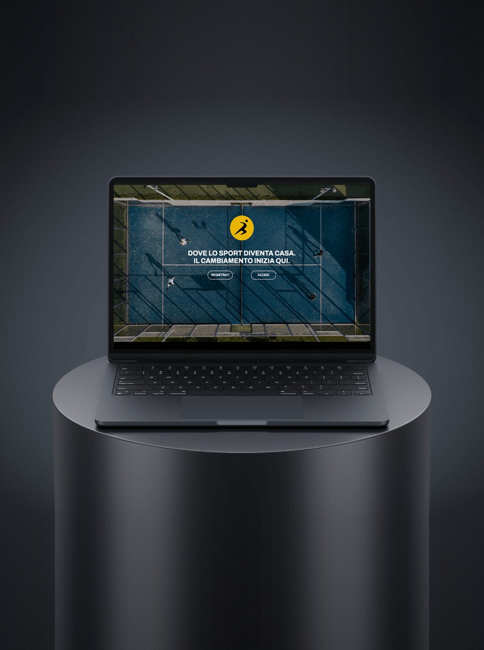 Mockup MacBook della web app